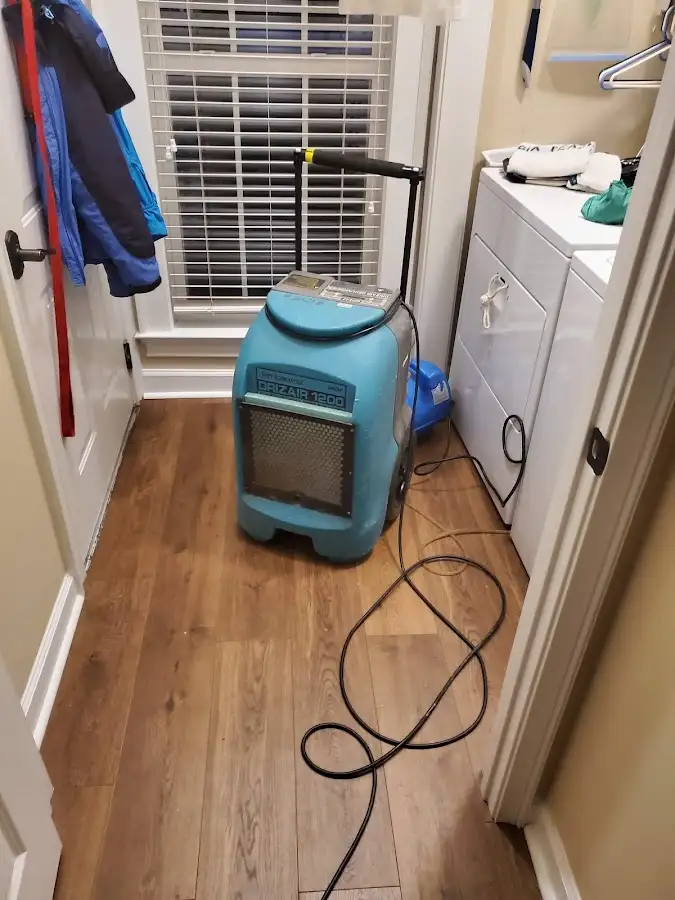 Commercial dehumidifier deployed for Flood Damage Cleanup in Linganore